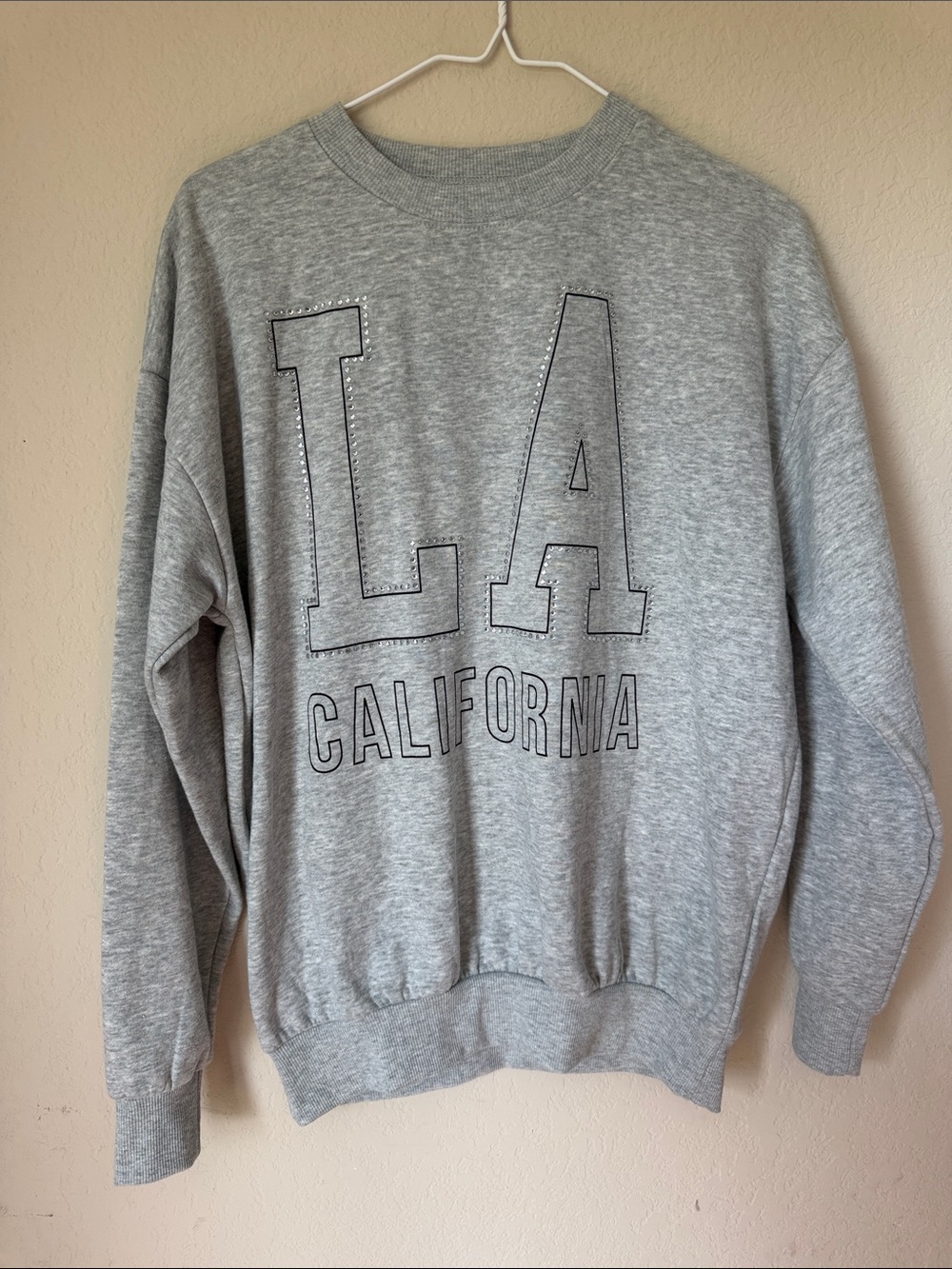 No Boundaries Grey LA California Crewneck Sweatshirt
